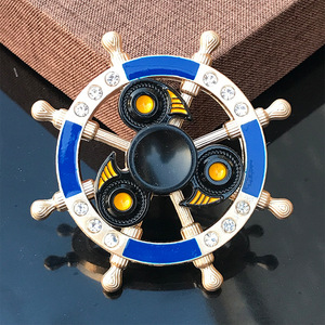 Doble capa nuevo Metal <span class=keywords><strong>Fidget</strong></span> <span class=keywords><strong>Spinner</strong></span> colorido dedo <span class=keywords><strong>Fidget</strong></span> Spinners con diseño de timón aleación de zinc mano <span class=keywords><strong>Spinner</strong></span> juguete - Product Image 2