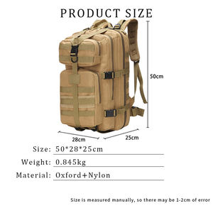 Gran oferta para hombre, venta al por mayor, sistema MOLLE personalizado de 35L, bolsa de 3 días, mochila de asalto para senderismo, mochila táctica - Product Image 2