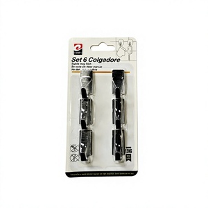 Erpsl Juego de 6 Ganchos y Barra Cuadrados Modernos de Acero Inoxidable, 12/Tray, Resistentes, para Montar en la Pared con Taladro, para Uso en el Hogar, Cocina y Baño - Product Image 1