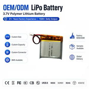 Baterai LiPo 602827 3.7V 420mAh untuk Perangkat Pelacak GPS, Perangkat Bluetooth, Elektronik Pintar, Pabrik OEM ODM - Product Image 1