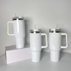 40oz Double Walled Best Value Thermos Water <b>Bottle</b> Gifts White Blank Sublimation Insulated Travel Mug Tumbler with Lid and Straw - Product Image 3