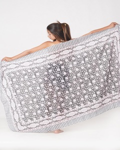 Premium Hand Block Printed <b>Beach</b> Cover Up <b>Wrap</b> Skirt Quick Dry Breathable Cotton Bikini Dress for Poolside Vacation - Product Image 1