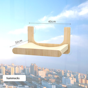 Arbre à chat en bois massif avec montage facile, combinaison DIY, griffoir, plateforme de saut, niche et cabane pour chat - Product Image 2
