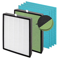 Filter Pengganti HEPA P500_F2 dengan Karbon Aktif Lipat OEM/ODM untuk Pembersih Udara MOOKA KJ203F Colzer 142C, Supplier Suku Cadang