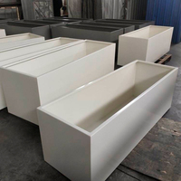 Jardinière carrée en métal sur mesure YISHANG pour la décoration extérieure des bâtiments architecturaux et l'aménagement paysager