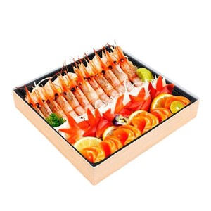 Boîte à sushi jetable Bellflower carrée, <span class=keywords><strong>plateau</strong></span> frais, sashimi, saumon, fruits de <span class=keywords><strong>mer</strong></span>, boîte d'emballage japonaise avec couvercle, 50 pièces - Product Image 5