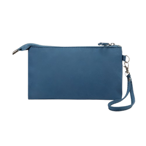 Pochette zippée en similicuir pour femme, nouveau sac de poignet tendance avec doublure en soie de qualité supérieure pour voyage et maquillage - Product Image 1
