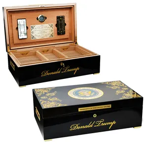 Personalizzato In Fibra di Carbonio Cigar Humidor Scatola di Legno Sigaro Casi