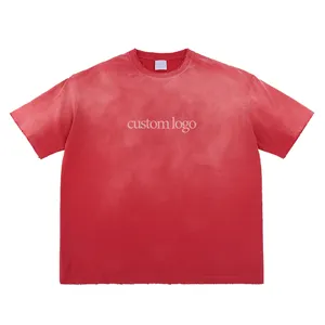 고품질 새로운 streetwear tshirt 사용자 정의 브랜드 로고 패션 고민 코튼 t 셔츠