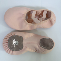 Zapatillas de Ballet de Lona Elásticas en 4 Direcciones para Adultos, Hombres, Mujeres y Niños, con Suela Dividida Suave para Danza y Entrenamiento, Tallas 22-45
