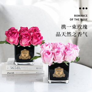 Rose Scented Artificial Flower <b>Aroma</b> <b>Diffuser</b> Glass Tabletop Indoor Decor High End Ornament Gift - Product Image 2