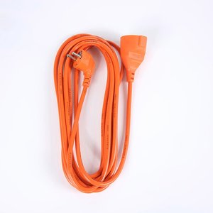 Cable de Extensión Eléctrico Schuko Macho a Hembra, 16A, 1.0mm² CCA, 2m, 5m, 10m, 20m, Naranja y Negro - Product Image 2