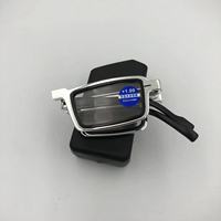 Lunettes de lecture pliantes miniatures en métal MK2312081, petites lunettes rondes portables pliantes bloquant la lumière bleue avec étui