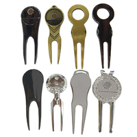 Accessoires de golf multifonctionnels personnalisables avec logo : fourche à divots, clip pour chapeau et marqueur de balle magnétique vierge