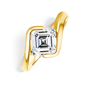 Anel de <span class=keywords><strong>Moissanite</strong></span> Ascher de 2ct Estilo Designer, Banhado a Ouro, Prata Esterlina 925, para Noivado Feminino, de Fornecedor de Joias - Product Image 2