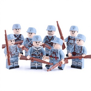 Set di Costruzioni con Blocchi di Piccole Dimensioni della Seconda Guerra <span class=keywords><strong>Mondiale</strong></span>, Modelli di Soldati Americani, Tedeschi e Sovietici in Plastica ABS, Gioco di Costruzione - Product Image 2