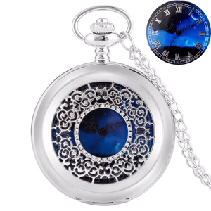 Orologio al quarzo con stella Vintage decorato nuovo orologio da taschino nero Casual in stile europeo americano antico con cassa in acciaio inossidabile - Product Image 1