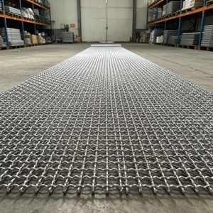 <span class=keywords><strong>Malla</strong></span> de alambre corrugado de acero inoxidable de alta resistencia para cribas vibratorias industriales de canteras y trituradoras - Product Image 1
