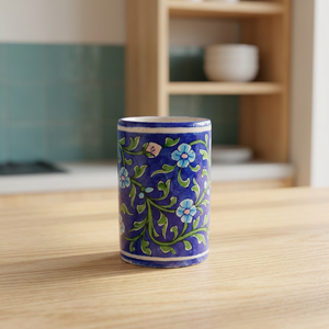 Traditional <b>Ceramic</b> <b>Vase</b> for Tabletop Decoration with Beautiful Painted Floral Design Premium Durable Home Decor Accessory - Product Image 1