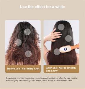 Peine de masaje con vibración roja y azul, peine antipérdida de cabello, dispositivo de crecimiento de cabello, cepillo eléctrico para masaje del cuero cabelludo, aplicador de aceite - Product Image 6