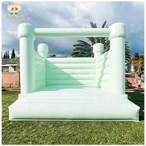 Thương mại trắng Macaron đám cưới Inflatable lâu đài cho người lớn và trẻ em thời trang <span class=keywords><strong>bouncy</strong></span> giường cho thuê cho các bên - Product Image 4