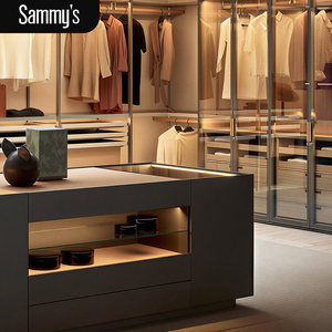 Armario de Dormitorio Sammy de Alta Calidad <span class=keywords><strong>con</strong></span> Puerta de Vidrio Marrón, Armario <span class=keywords><strong>con</strong></span> Cajones, Mueble de Madera para Dormitorio de Adultos - Product Image 2
