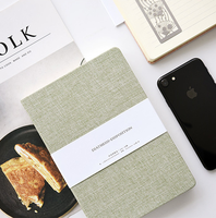 Fabricant chinois, livraison porte à porte, créez votre propre design, carnet A5 personnalisé pour enfants et étudiants, carnet en cuir, tissu, lin