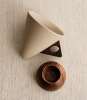Ensemble tasse et soucoupe à cappuccino en grès de 250 ml, forme en entonnoir, réutilisable, personnalisable, mug à expresso, thé au lait avec base en bois