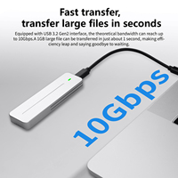 ITGZ 10Gbps M.2 NVMe SSD Enclosure USB 3.2 Gen2 Type-C Casing Hard Drive Eksternal Kecepatan Tinggi PC Mac