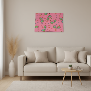 Accessorio in tessuto ILAN 100cmx150cm con stampa giraffa rosa per decorazioni per la casa - Product Image 2