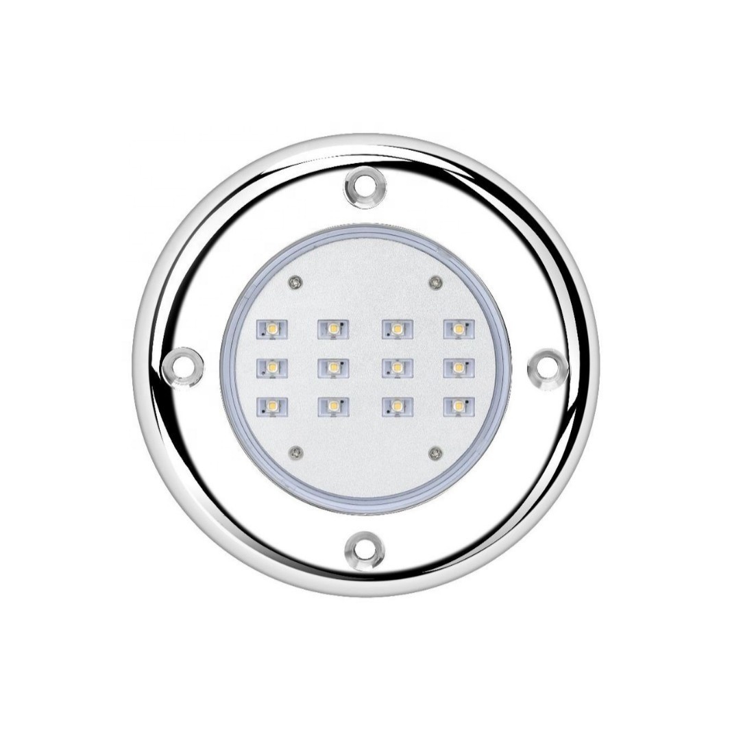 Outdoor IP68 Anti-Corrosion 316 Stainless Steel Wall-Mounted Swimming Pool Lamp Low Pressure Safety Underwater Lighting