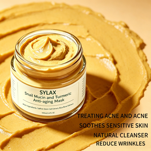 Masque visage anti-âge SYLAX avec mucine d'escargot, curcuma, soin hydratant nourrissant naturel pour femmes, anti-rides, éclaircissant - Product Image 4