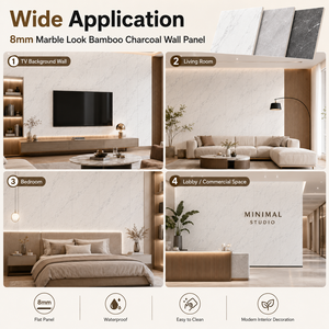 Paneles de Pared de Chapa de Madera con Cristal de Carbono y Protección UV, Revestimiento para TV con Aspecto de Mármol, Losas de Piedra <span class=keywords><strong>Pandora</strong></span>, Paneles de Pared de Piedra de Carbono, Estilo Chino, Resistentes al Fuego - Product Image 4