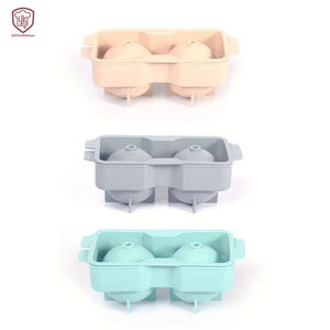 <span class=keywords><strong>Prix</strong></span> d'usine Shenzhen – Moule à glaçons et à glaces en silicone écologique <span class=keywords><strong>de</strong></span> qualité maternelle et infantile à 2 cavités avec logo personnalisé - Product Image 2