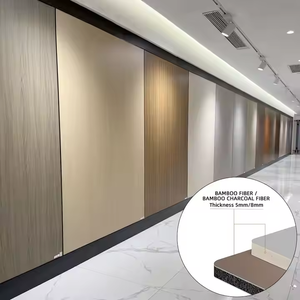 Pannello Murale in Fibra di Legno di Bambù e PVC Effetto Legno, Lastra in Cristallo di Carbonio per Pareti Interne e Soffitti - Product Image 5