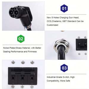 เครื่องชาร์จโทรศัพท์มือถือและ30Kw แบบพกพา CCS gbt chademo 20Kw 7Kw ที่แบบอัจฉริยะ - Product Image 5