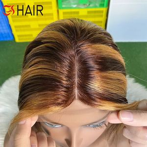 GS Wholesale Perruque courte <span class=keywords><strong>bob</strong></span> en cheveux vierges brésiliens, avec mèches, couleur blonde, bouclée, lace front, 13x4 13x6, perruques en cheveux humains - Product Image 5