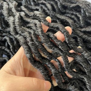 Extensions de cheveux tressés bouclés et ondulés Soft Gypsy Locs 14, 18 et 24 pouces, pour tresses africaines, fausses locks Goddess - Product Image 4