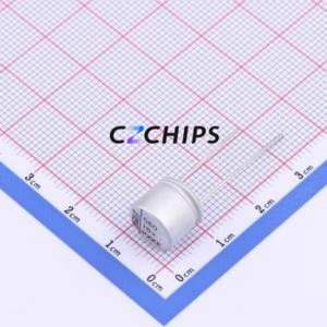 Condensador Sólido NPXE0801C561MJTM, Componente de Montaje en Orificio (THT), D10xL8mm 560uF 20% 16V - Product Image 1