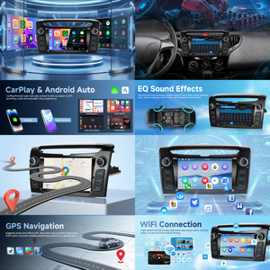 Radio <span class=keywords><strong>de</strong></span> Auto Podofo <span class=keywords><strong>Android</strong></span> 2DIN <span class=keywords><strong>de</strong></span> 7'' 4+64G con CarPlay/<span class=keywords><strong>Android</strong></span> Auto Inalámbrico <span class=keywords><strong>para</strong></span> Lancia Ypsilon 2012-2020, GPS, Bluetooth, WiFi, OEM - Product Image 2