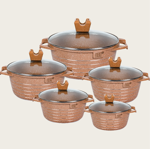 Bộ nồi chảo MGC 10 món thân thiện với môi trường, làm bằng nhôm đúc phủ ceramic chống dính, có đáy dùng được với bếp từ - Product Image 5