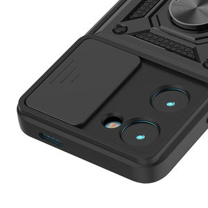 Protection d'objectif de caméra coulissante deux en un combo étui de téléphone portable résistant à l'usure avec béquille pour <span class=keywords><strong>vivo</strong></span> Y03 4g couverture arrière rigide - Product Image 3
