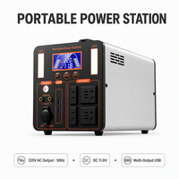 Station d'alimentation portable 1500W 2520Wh à onde sinusoïdale pure MPPT 4 prises CA 65W PD Démarrage de voiture solaire 12V CC Maison Extérieur