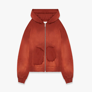 Felpe <span class=keywords><strong>con</strong></span> cappuccio <span class=keywords><strong>con</strong></span> <span class=keywords><strong>cerniera</strong></span> larga e ampia <span class=keywords><strong>con</strong></span> dettagli in tasca in tessuto di cotone lavato <span class=keywords><strong>felpa</strong></span> <span class=keywords><strong>con</strong></span> Zip rilassata stile Casual - Product Image 2