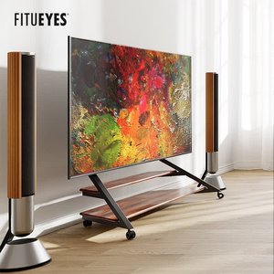 for 75-100 inch Mobile <b>TV</b> trolleys, floor-<b>standing</b> <b>TV</b> bracket with a 100 kg load capacity and casters. - Product Image 2