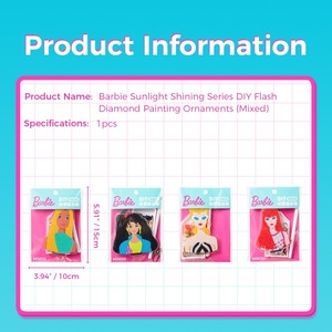 MINISO <span class=keywords><strong>Barbie</strong></span> Shining Daylight Series DIY Flash Diamond Painting Ornament Blonde Redhead Brunette Llavero Colgante - Product Image 5