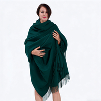 Selendang Rajut Wol Merino Premium TAIFU dengan Rumbai Panjang yang Elegan untuk Pertunjukan Piano dan Pertunjukan Budaya