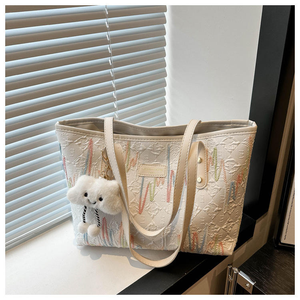 Sac à main en nylon avancé anti-collision avec fermeture éclair, sac à bandoulière pour femme, imperméable, avec poignée et rayures colorées - Product Image 3