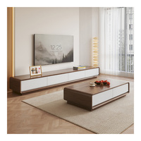 Meuble TV en noyer minimaliste Table basse Simple moderne petit appartement salon lumière luxe étroit meuble TV armoire basse
