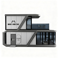 Villa mobile modulaire à double étage, capsule spatiale, cabine Apple, structure en acier, maison préfabriquée, hôtel de camping, conteneurs de chambre modernes